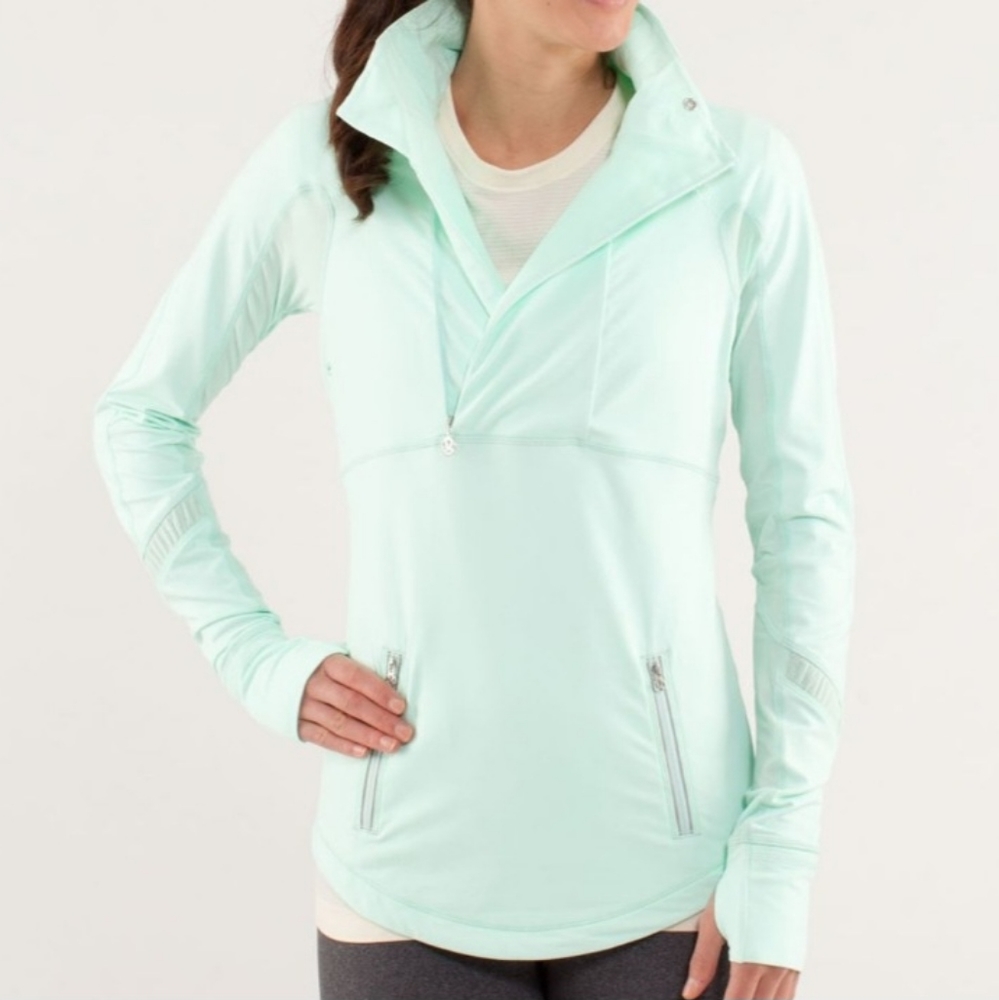 #29 Lululemon Run Reflect Pullover Mint Moment Women's Size 6